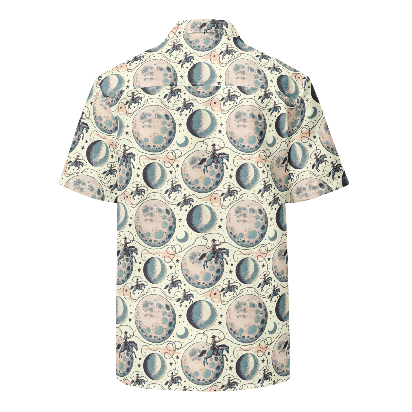 Lunar Lasso: Cosmic Cowboy Button-Up Shirt