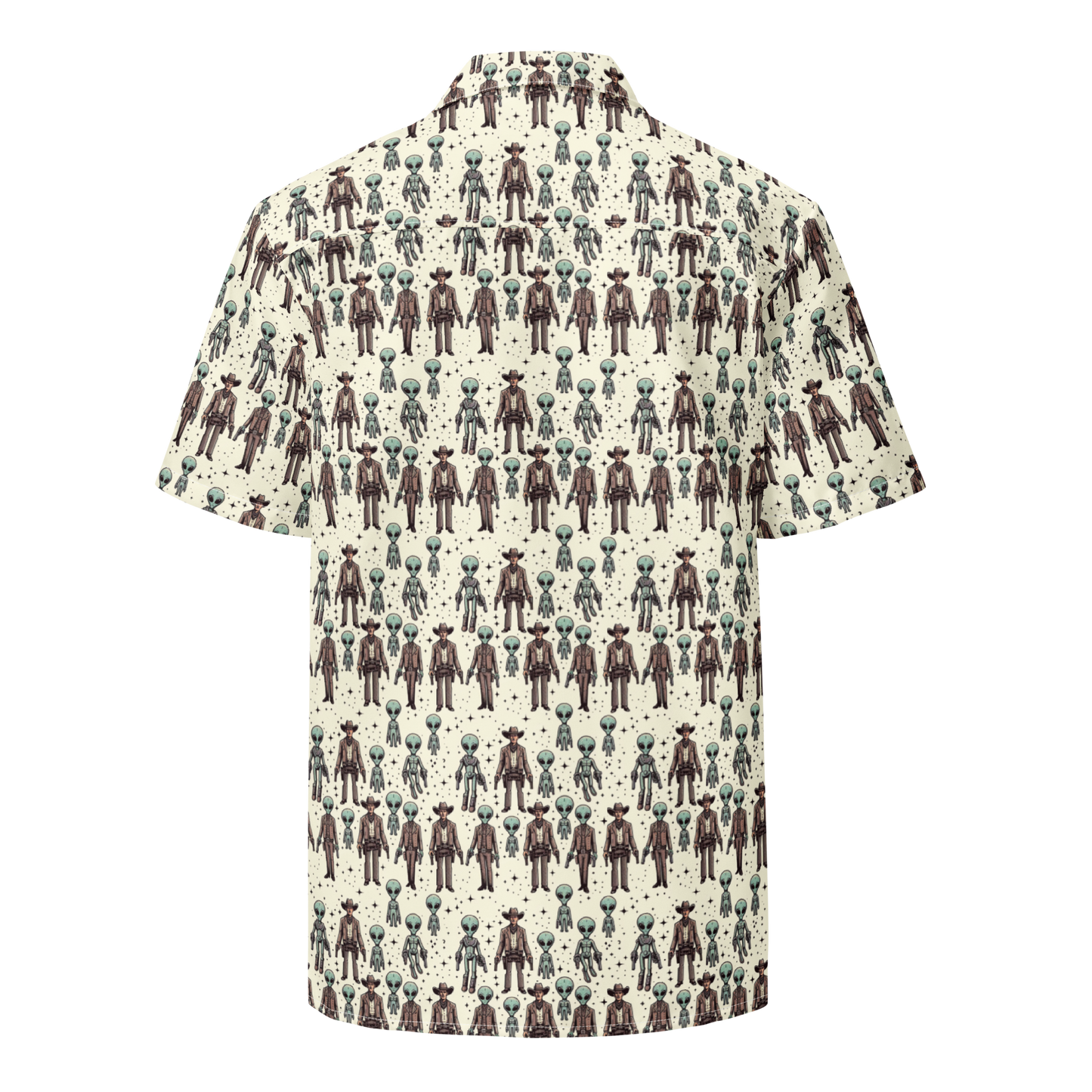 Cosmic Cowboys: Cowboys and Aliens Button-Up Shirt