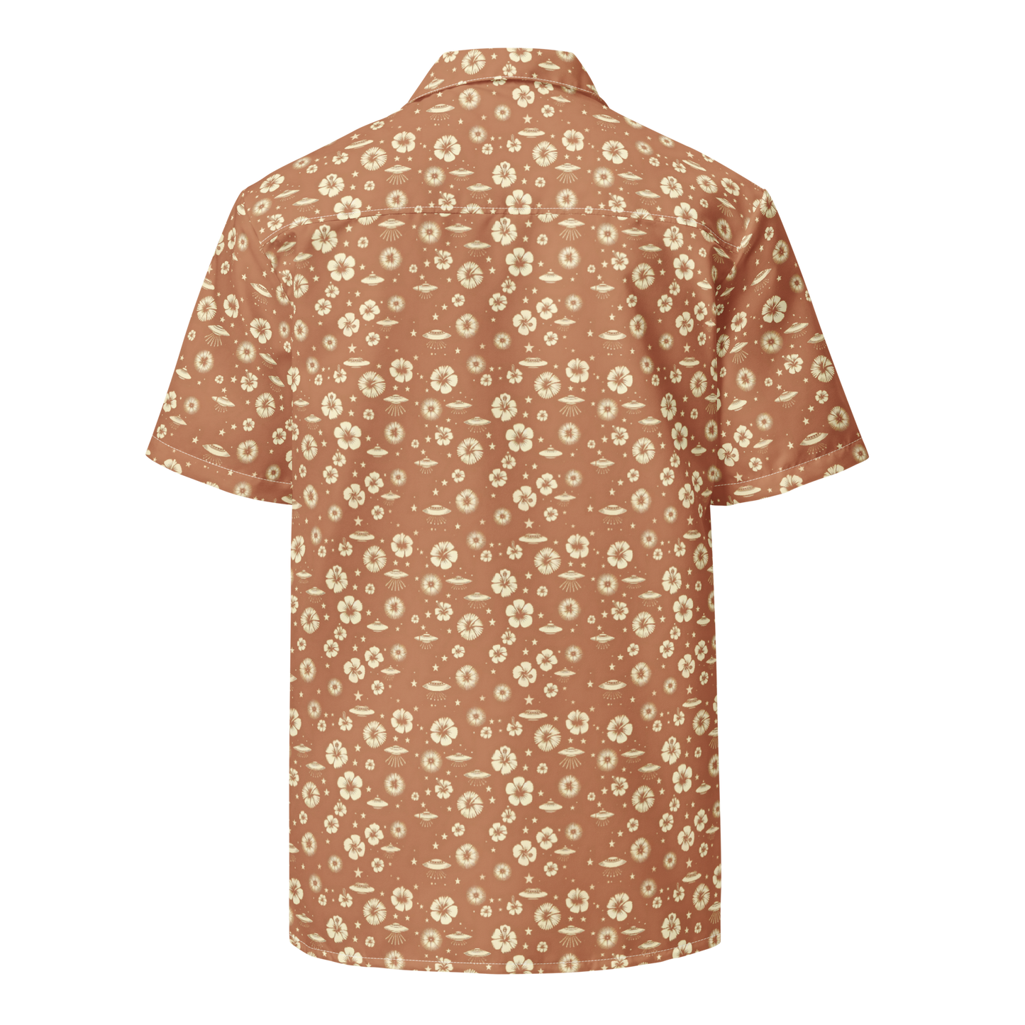 Beyond the Hibiscus: Unidentified Flying Florals Button-Up Shirt