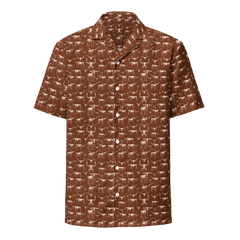 Wild Steer: Fiery Longhorn Button-Up Shirt