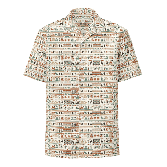 Zuni Spirit: Patterned Button-Up Shirt