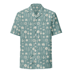 Saguaro Sunset: Hawaiian Nights in the Desert Button-Up Shirt