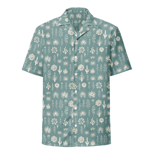 Saguaro Sunset: Hawaiian Nights in the Desert Button-Up Shirt