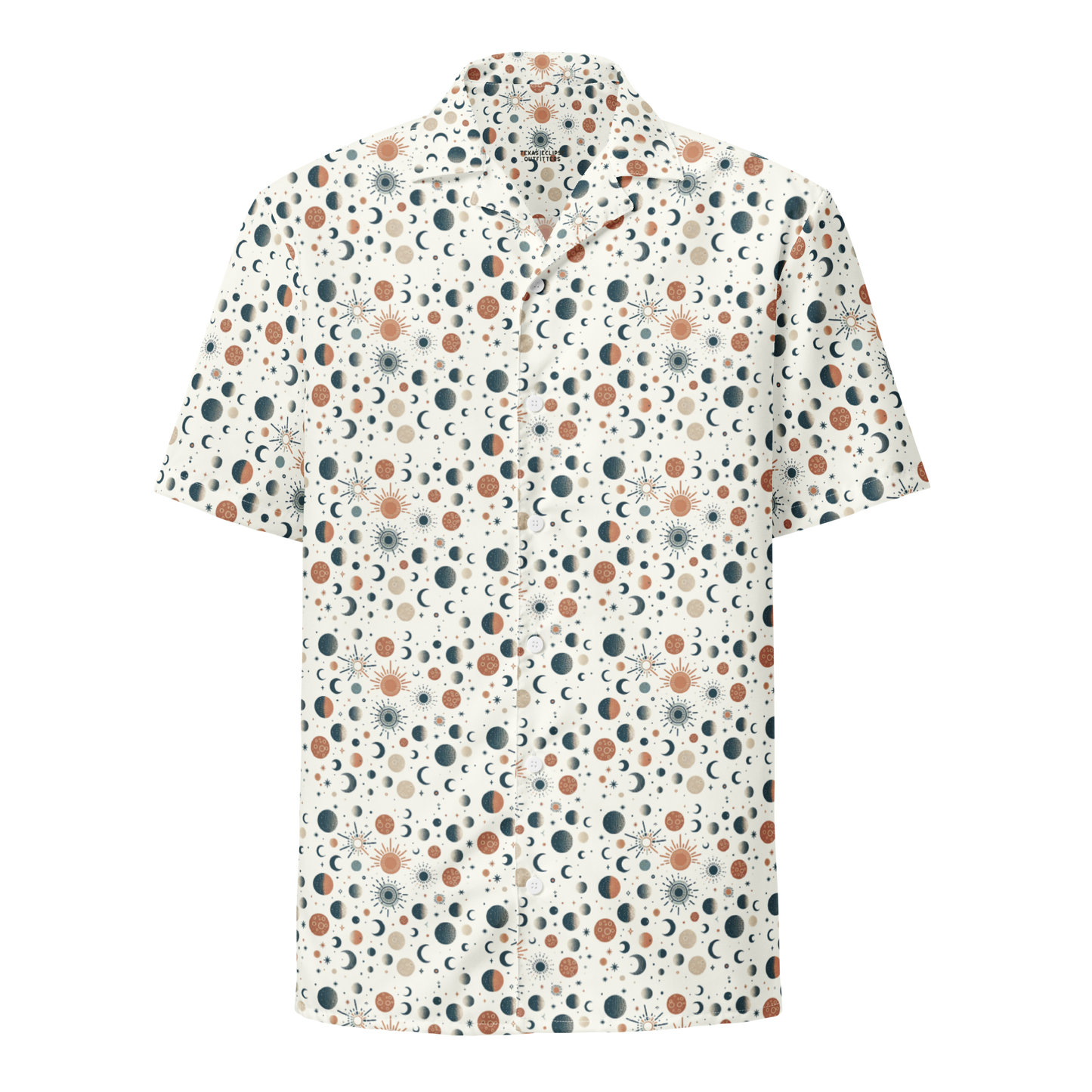 Solar Flare: Sunburst Radiance Button-Up Shirt