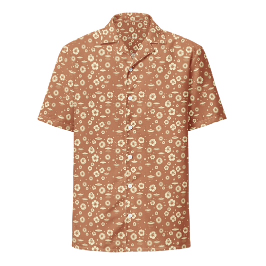 Beyond the Hibiscus: Unidentified Flying Florals Button-Up Shirt