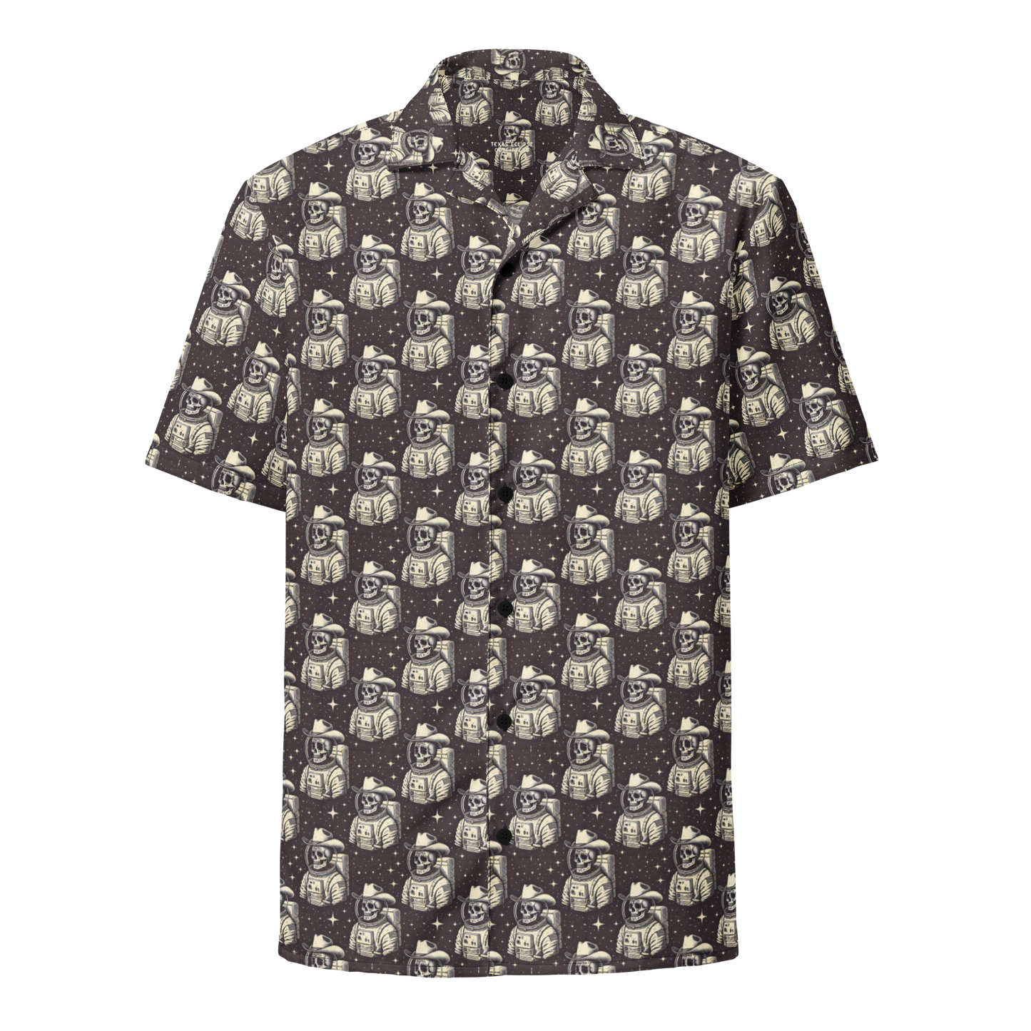 Space Renegade: Astronaut Calavera Outlaw Button-Up Shirt