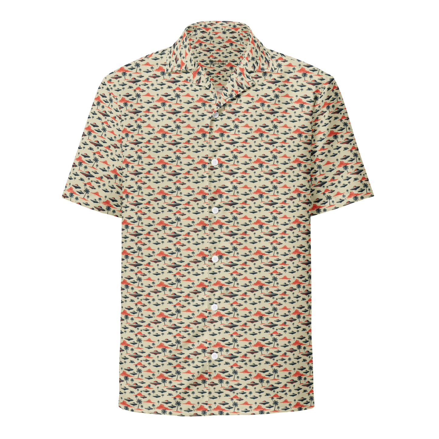 Alien Oasis: Desert Palm Button-Up Shirt