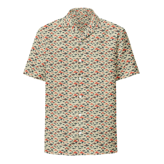 Alien Oasis: Desert Palm Button-Up Shirt