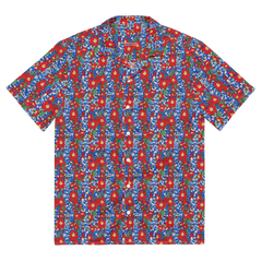 Wildflower Mirage: Rustic Floral Button-Up Shirt