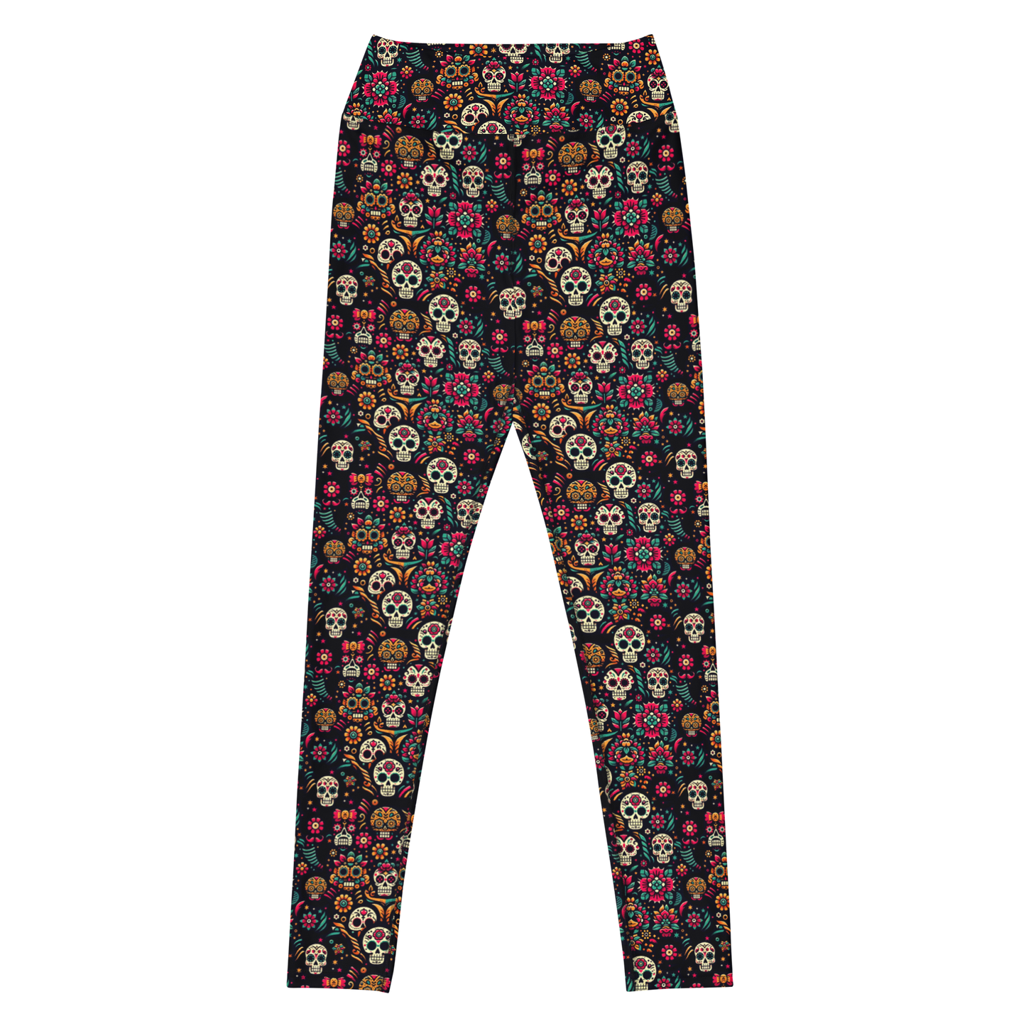 Night Calavera: Dark Skulls Leggings