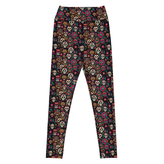 Night Calavera: Dark Skulls Leggings