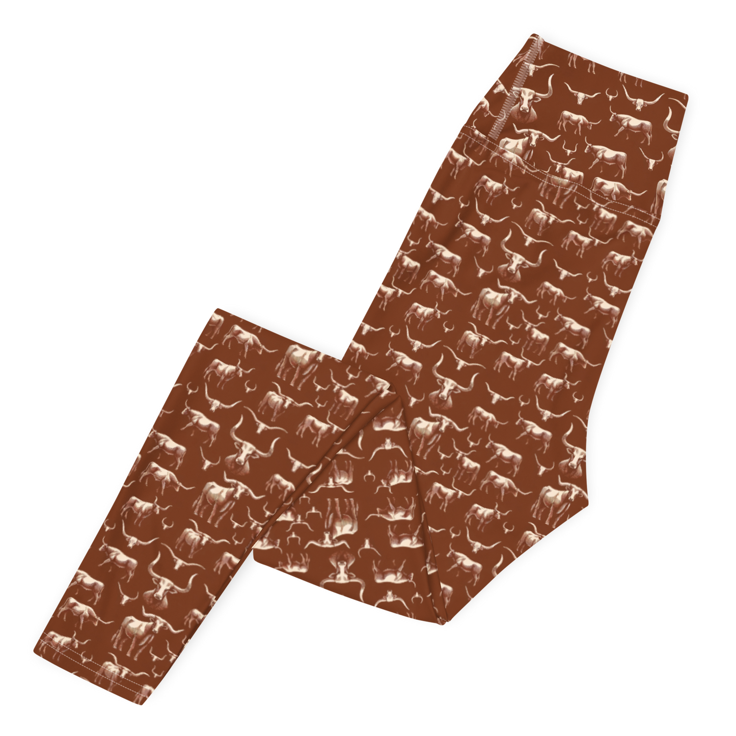 Wild Steer: Fiery Longhorn Leggings