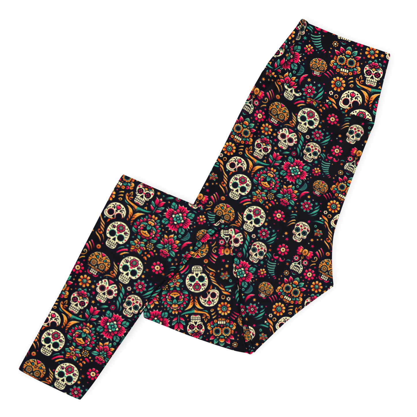 Night Calavera: Dark Skulls Leggings