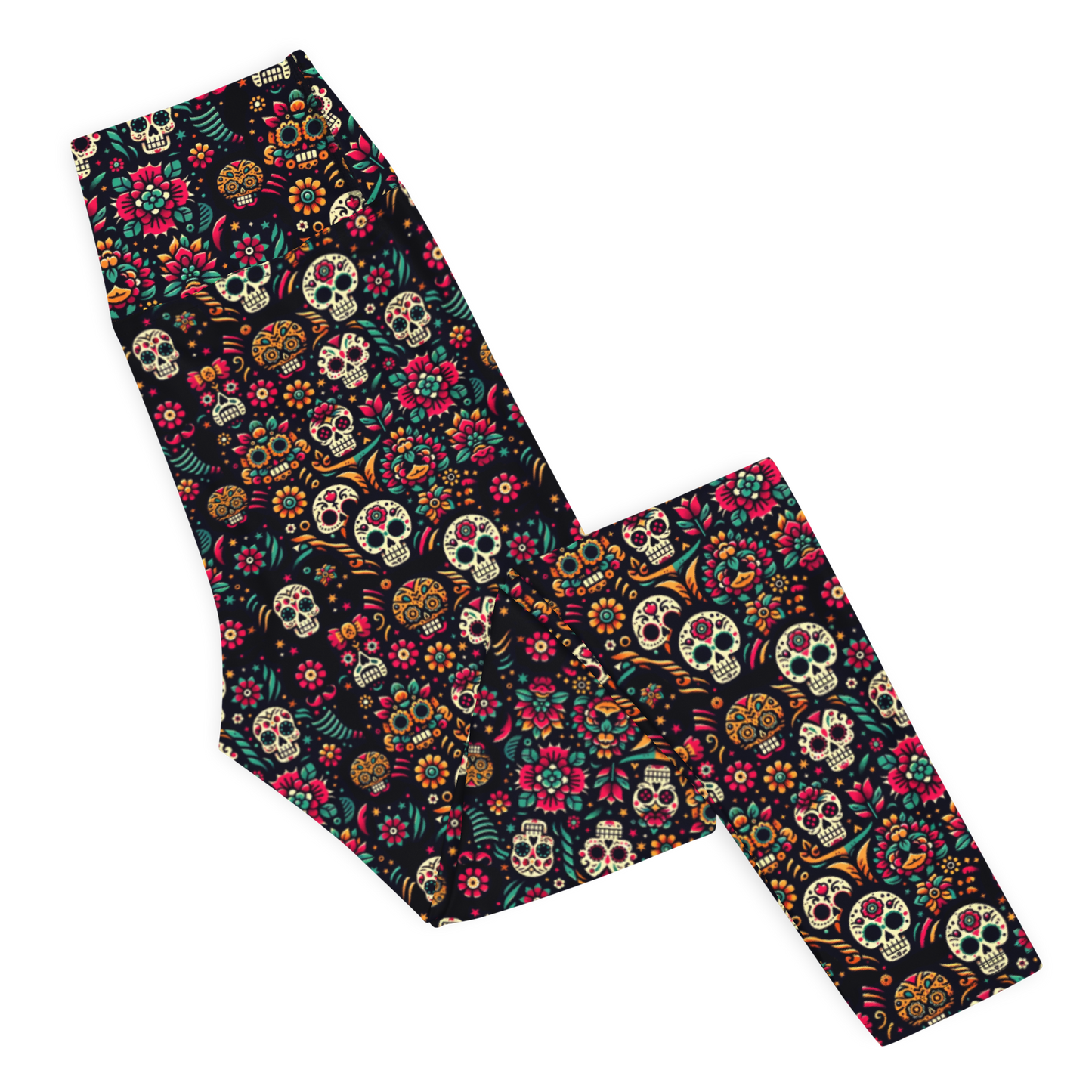 Night Calavera: Dark Skulls Leggings