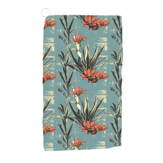 Cactus Aloha: Prickly Pear Blossom Golf Towel