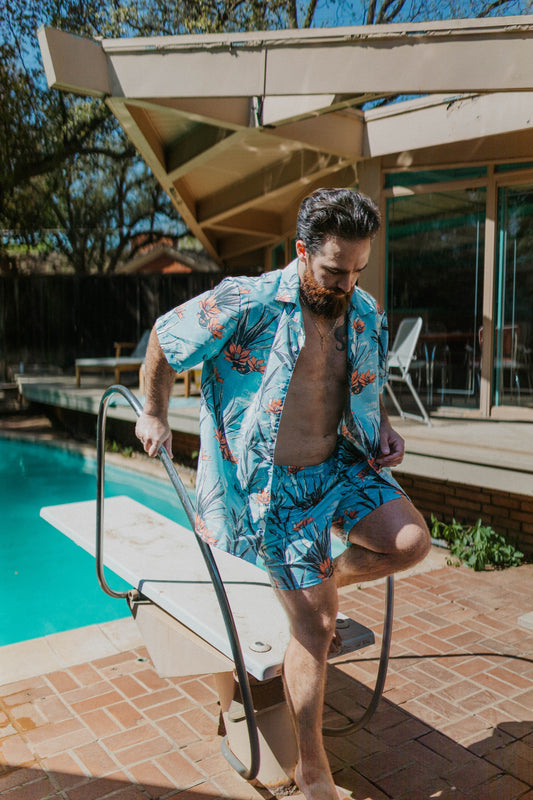 Cactus Aloha: Prickly Pear Blossom Button-Up Shirt