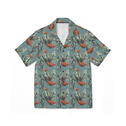 Cactus Aloha: Prickly Pear Blossom Performance Hawaiian Shirt