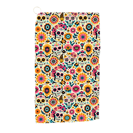 Calavera Dreams: Dia de los Muertos Golf Towel