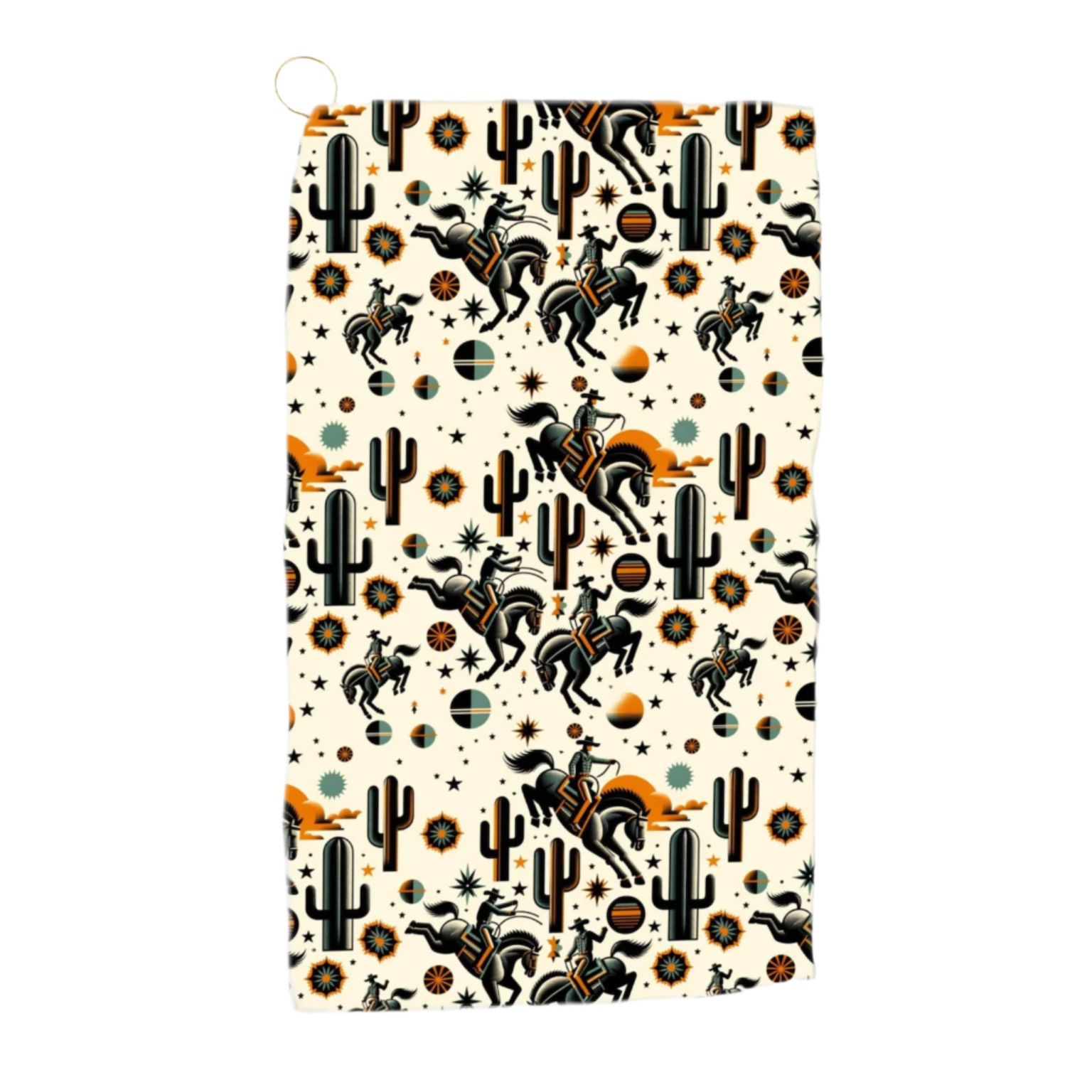 Cosmic Rodeo: Bucking Space Bronco Golf Towel – Texas Eclipse Outfitters