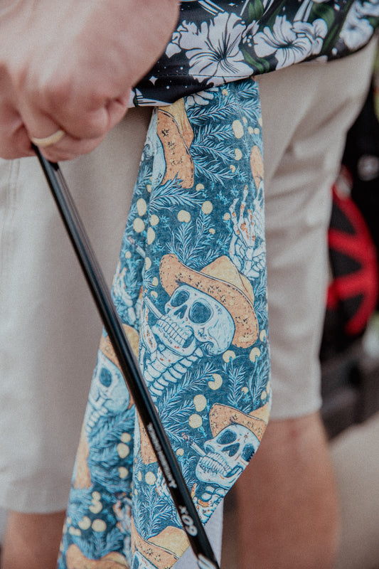 Lone Smoke: Twisted Vaquero Skeletons Golf Towel