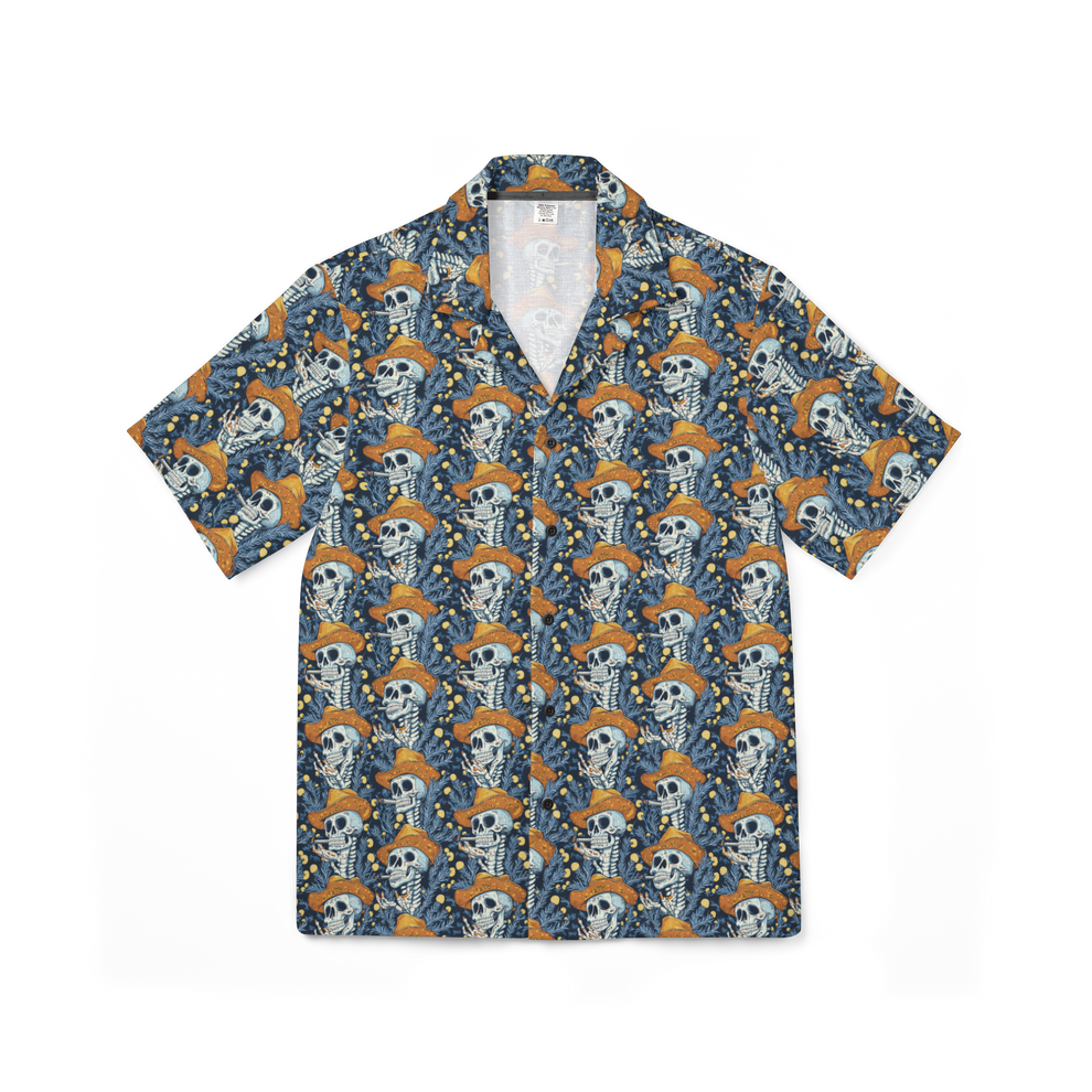 Abducted in an Oasis: Retro UFO Floral Encounter Performance Hawaiian Shirt main image 0