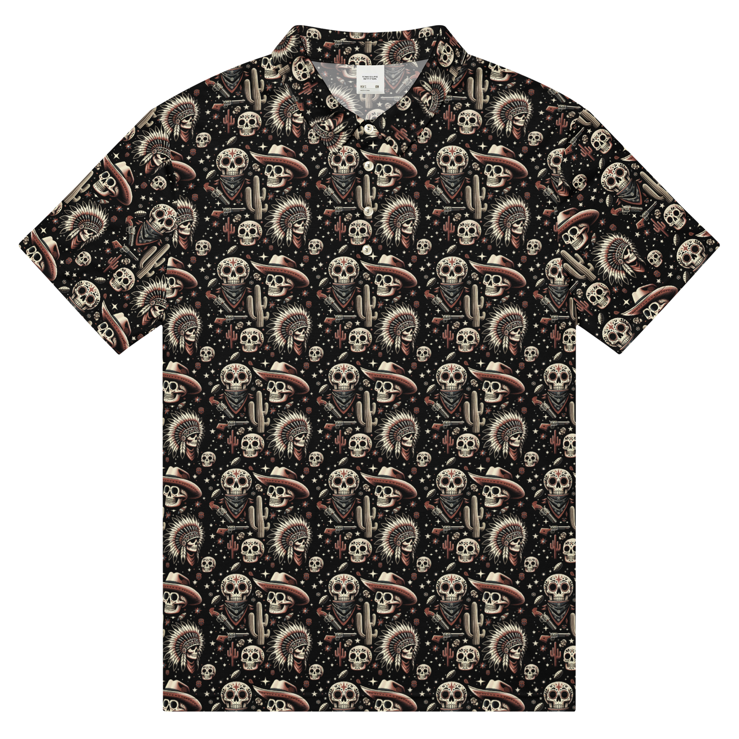 Renegade Revel: Outlaw Skull Golf Polo