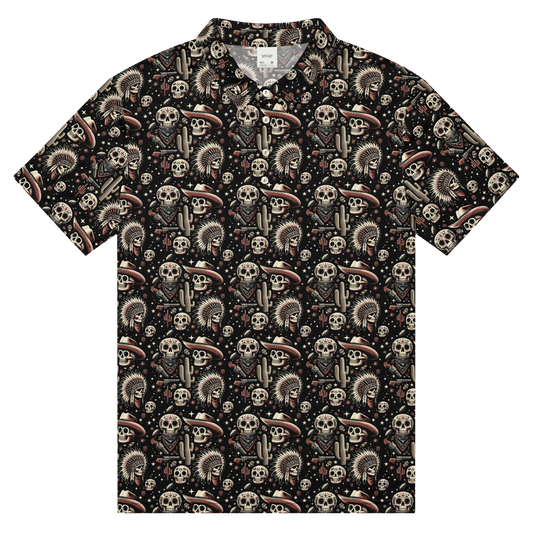 Renegade Revel: Outlaw Skull Golf Polo