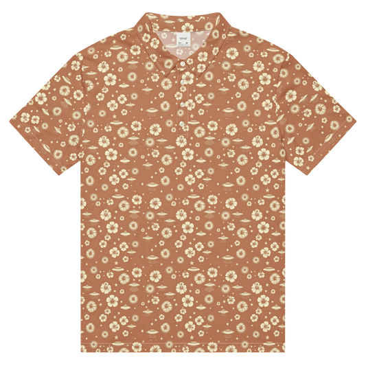 Beyond the Hibiscus: Unidentified Flying Florals Golf Polo