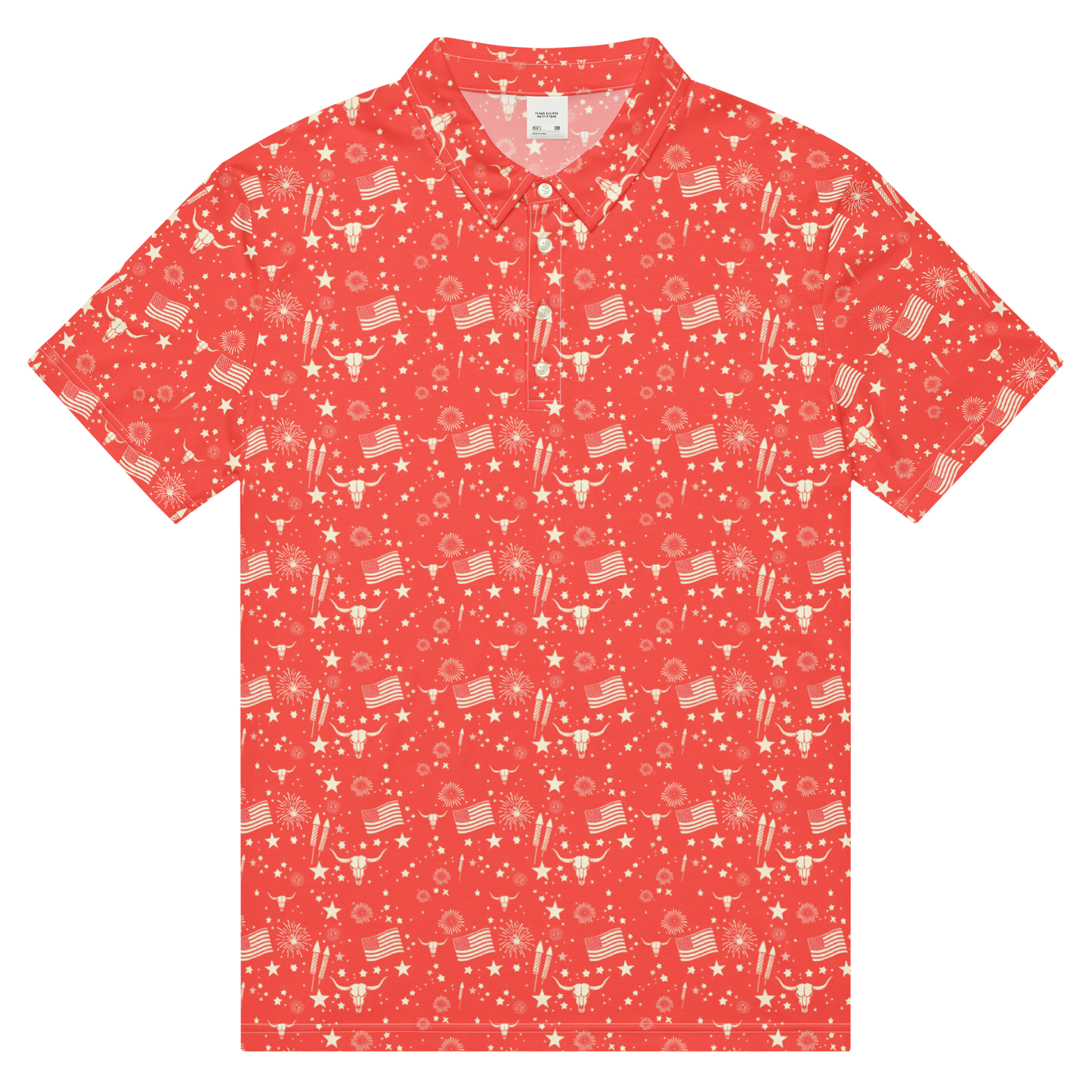 Starry Steer: An American Icon Golf Polo