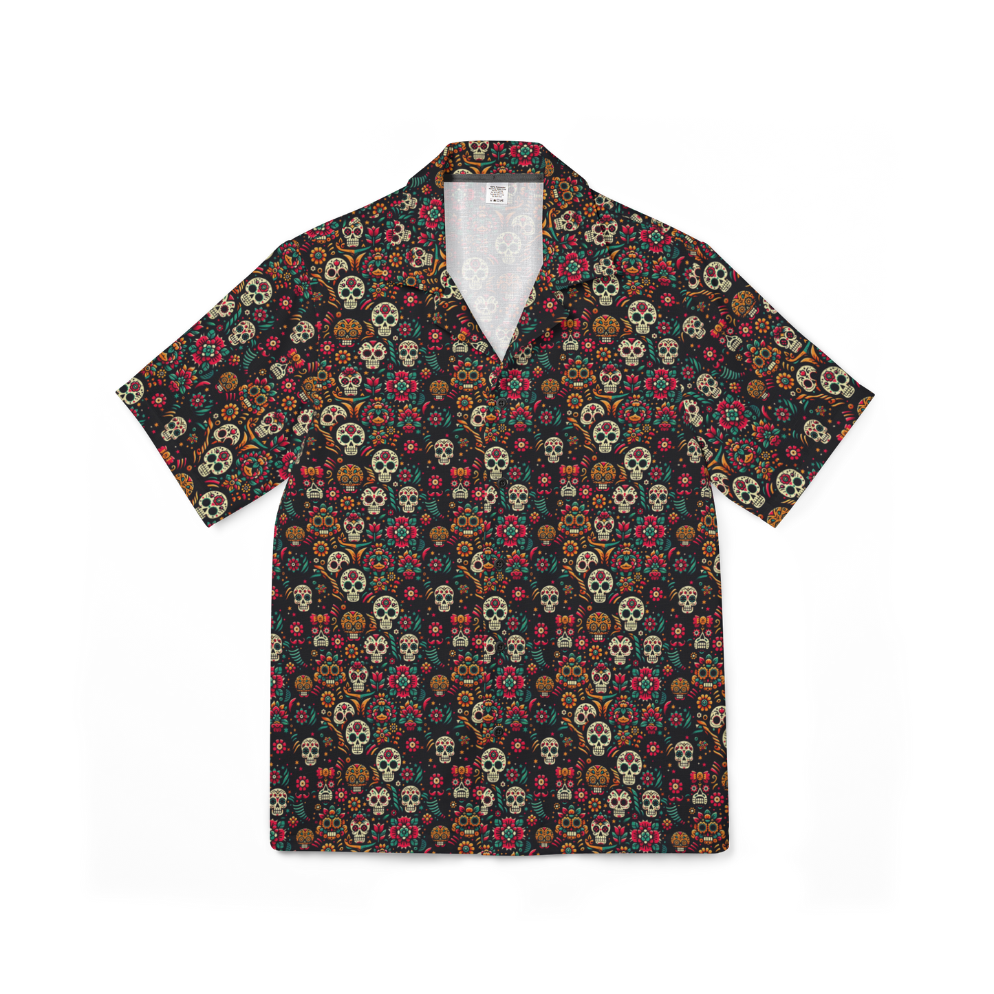 Night Calavera: Dark Skulls Performance Hawaiian Shirt