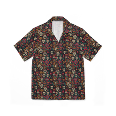 Night Calavera: Dark Skulls Performance Hawaiian Shirt