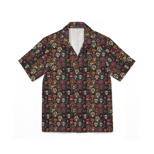 Night Calavera: Dark Skulls Performance Hawaiian Shirt