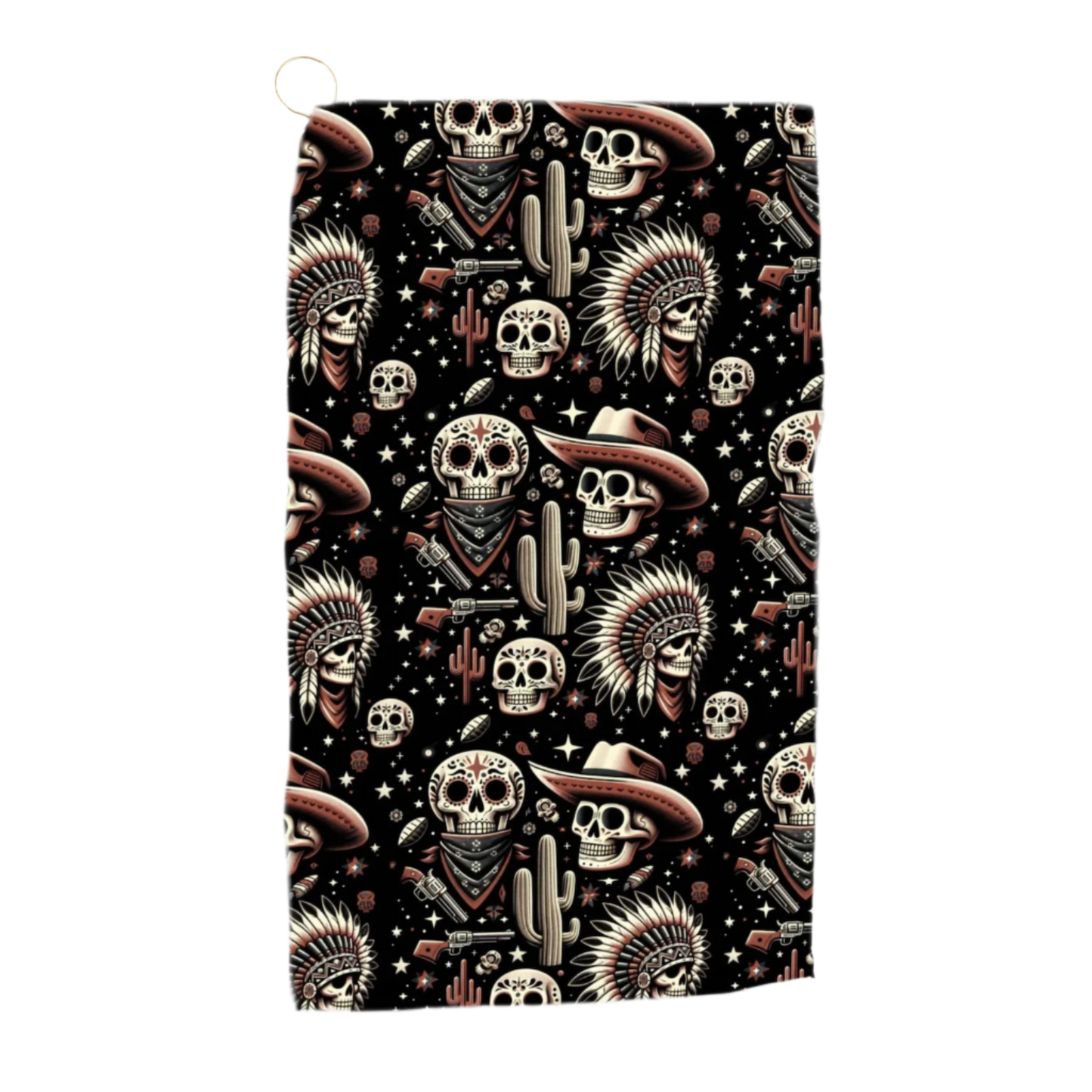 Renegade Revel: Outlaw Skull Golf Towel