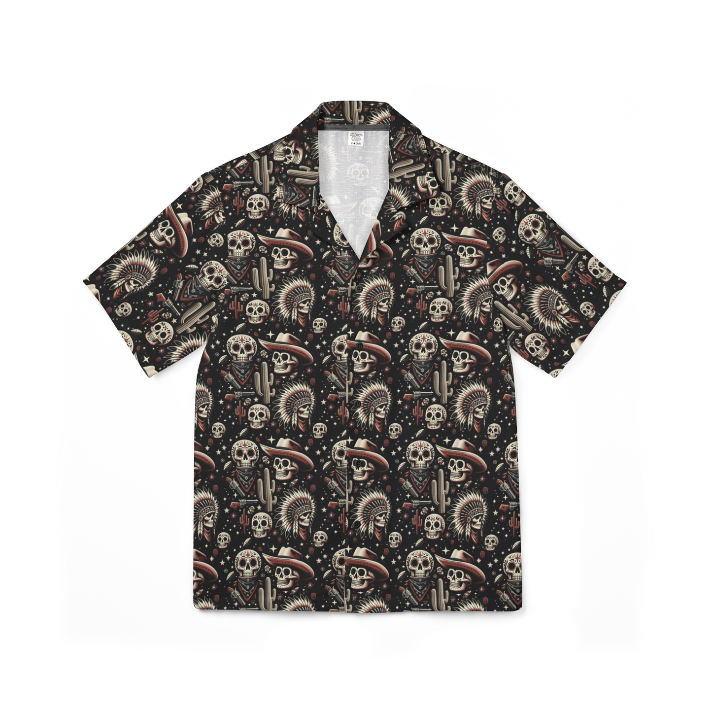 Renegade Revel: Outlaw Skull Performance Hawaiian Shirt