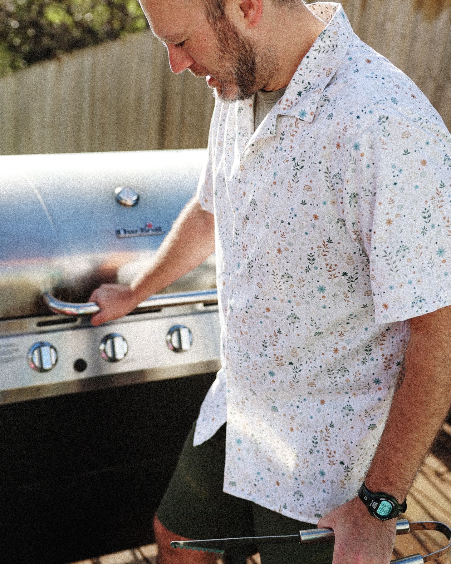 Meadow Bloom: Wildflower Delight Button-Up Shirt