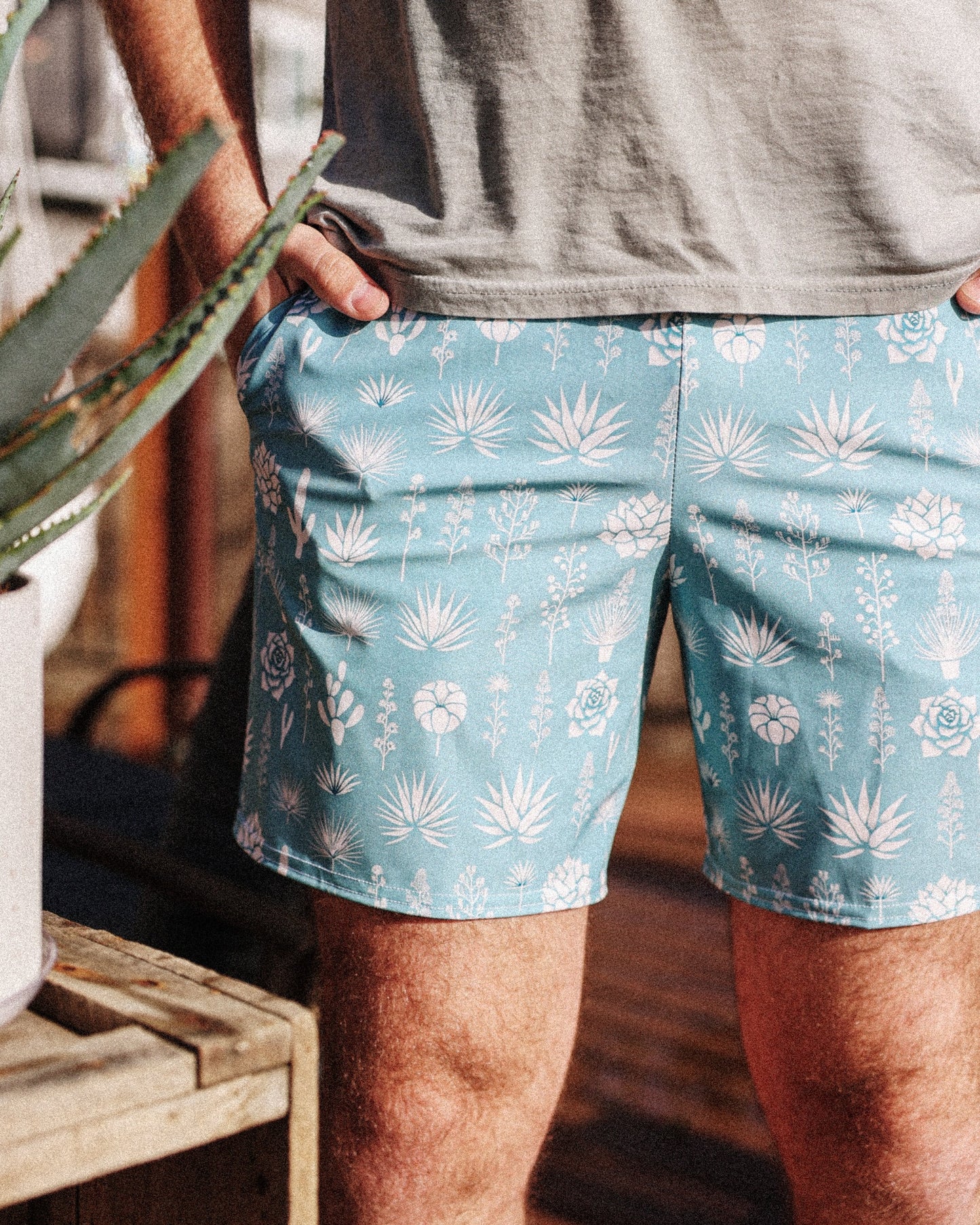 Saguaro Sunset: Hawaiian Nights in the Desert Swim Trunks