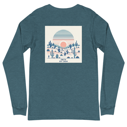 Sunset Oasis: Texas Hill Country Long Sleeve T-Shirt