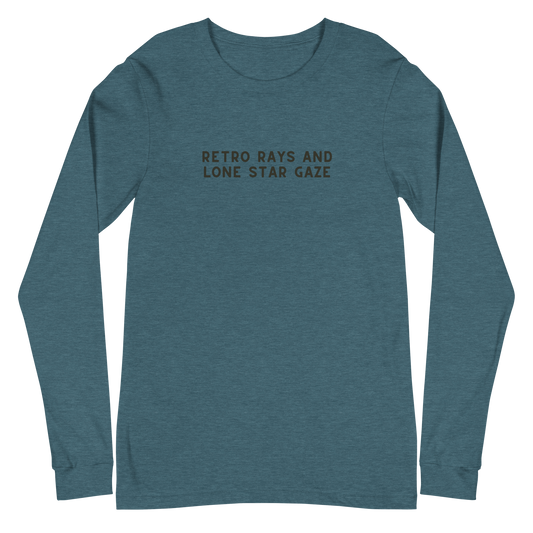 Retro Rays & Lone Star Gaze: Long Sleeve T-Shirt